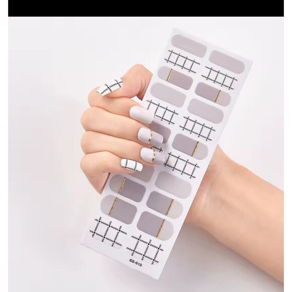 5 Pack Adhesive Finger nail Polish Wraps Stickers Flower Marbling Nail Strips - Picture 4 of 11